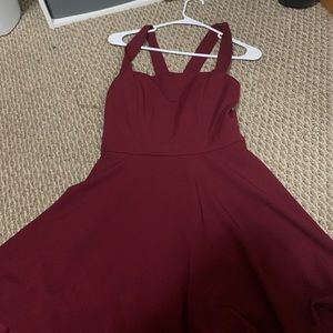 Emerald Sundae Maroon Dress